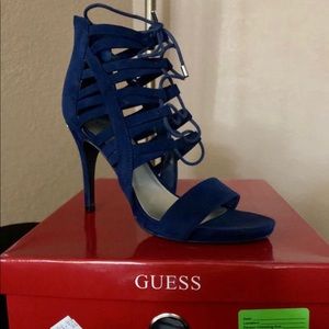Blue high heels